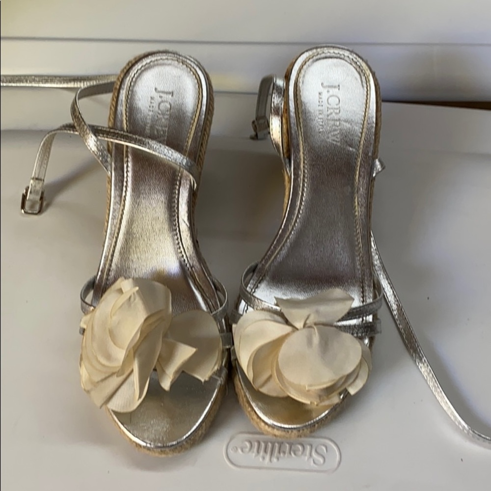 J Crew Espadrille wedges it comes with the original box.